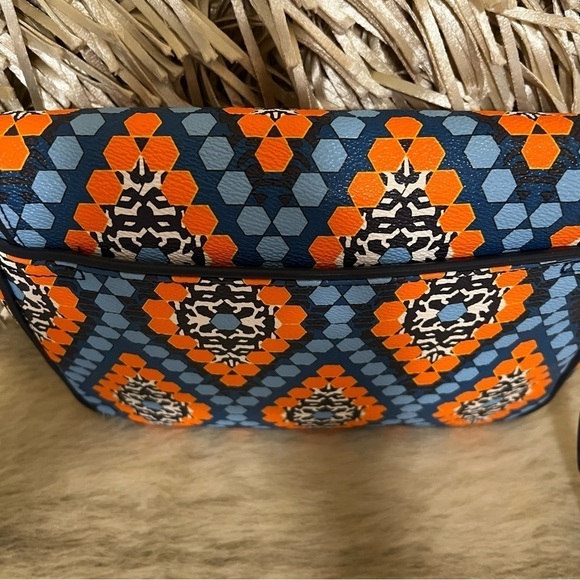 New VERA BRADLEY Marrakech Beads Flap Crossbody Blue Orange Commute Adjustable - Picture 9 of 14